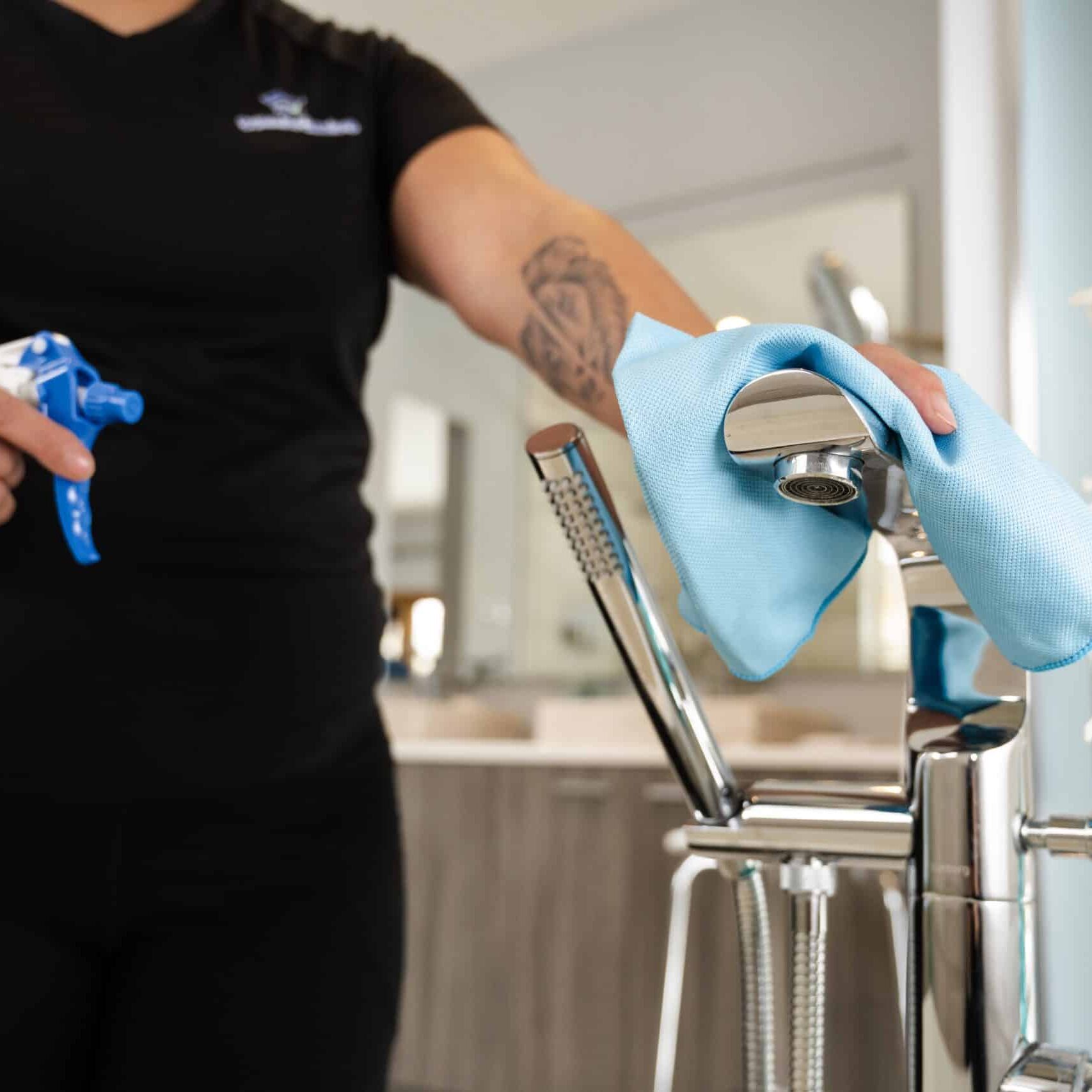 Professional maids cleaning a home