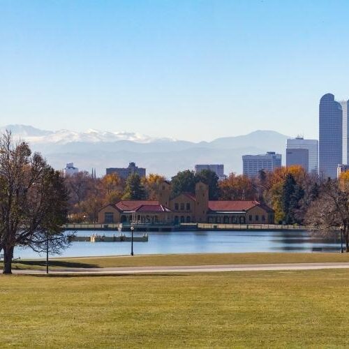 View of the mountains in Arvada, CO